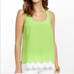 Lilly Pulitzer Carlina Top in Lime Green